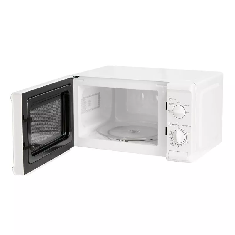 Microondas Aspes AMW2700G 20 L grill blanco, diseño compacto y elegante con interior fácil de limpiar.