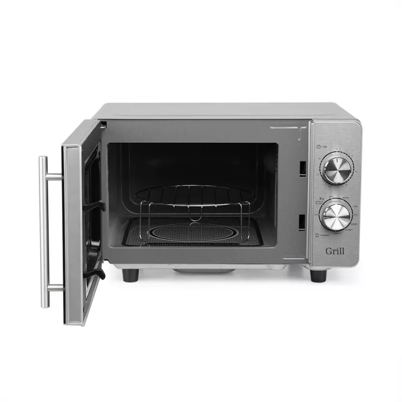 Microondas Orbegozo MIG 2047 CE 20 L en acero inoxidable con grill y diseño compacto sin plato