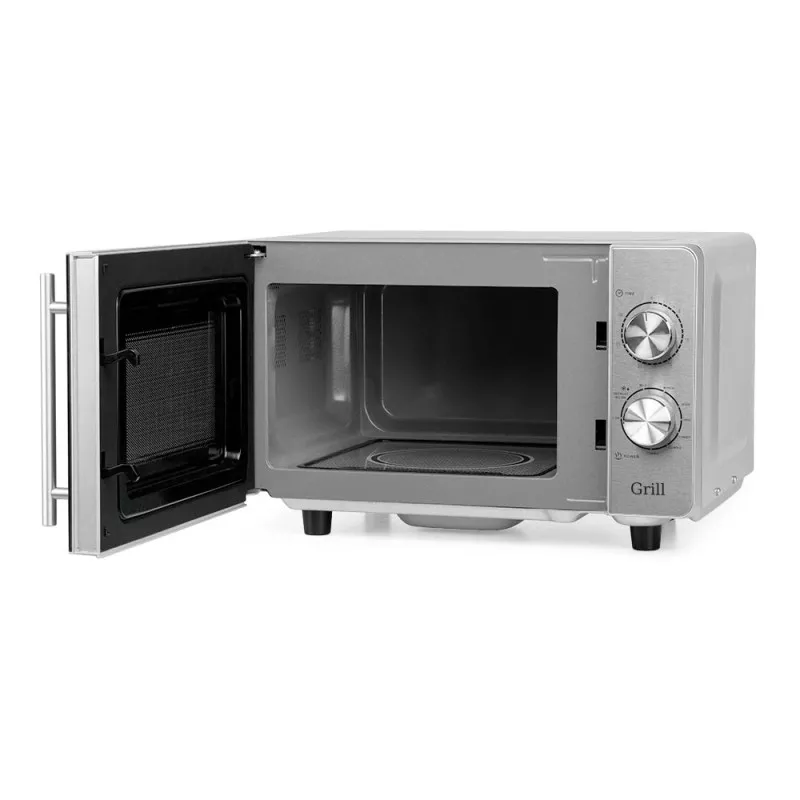 Microondas Orbegozo MIG 2047 CE 20 L grill inox sin plato de diseño moderno y acabado en acero inoxidable.