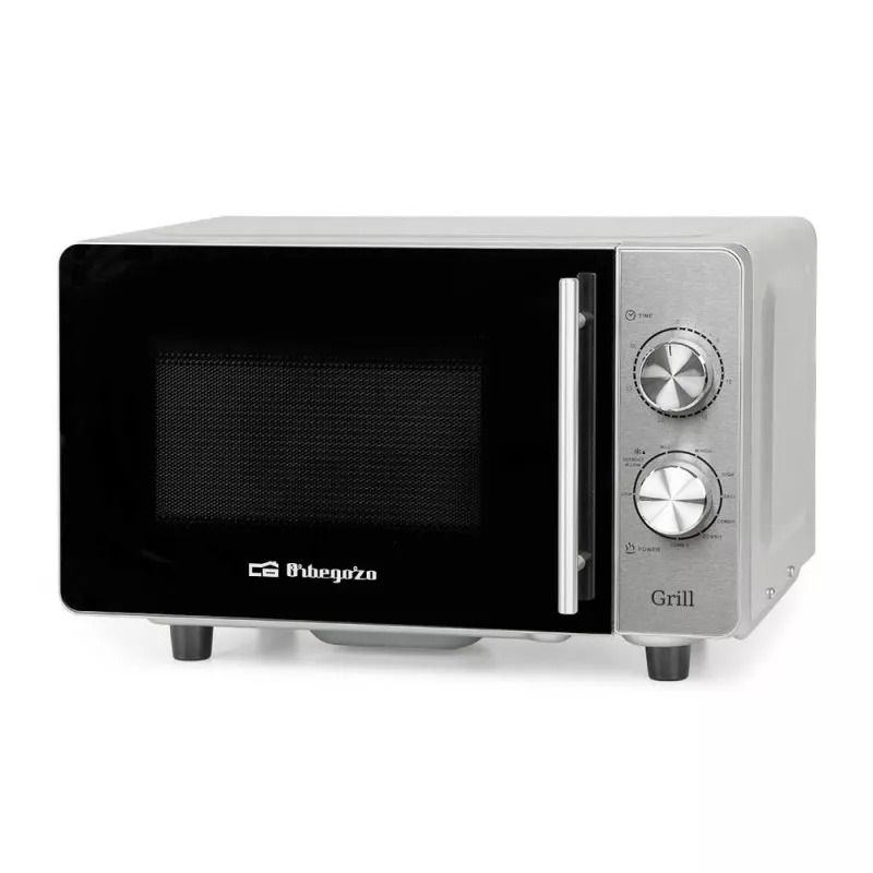 MICROONDAS ORBEG MI 2580PR INOX PROF sin plato, acabado inox, diseño moderno y compacto, ideal para espacios reducidos.
