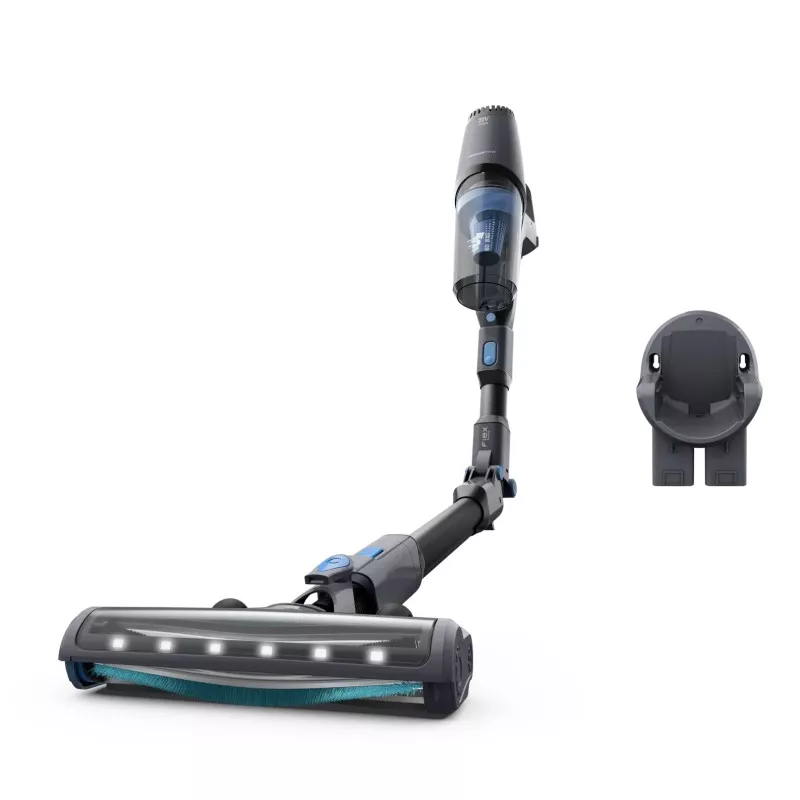 Aspirador escoba sin cable Rowenta RH6929WO X-Pert 3.60 en azul y negro con cepillo motorizado y luz LED.