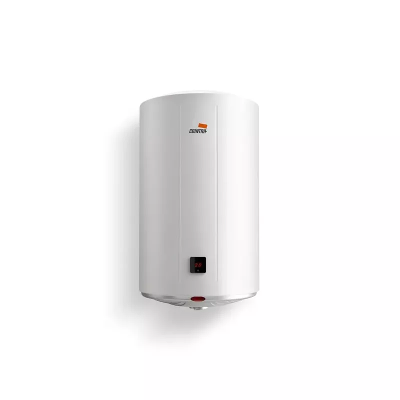 Termo eléctrico Cointra TBL Plus 80 76 L blanco con diseño compacto y acabado liso, ideal para espacios reducidos.