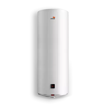 TERMO COINTRA TBL PLUS 150 de color blanco, diseño cilíndrico y acabado en metal, ideal para agua caliente.