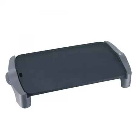 Barbacoa JATA GR555A 46*28 2.500W con superficie antiadherente y acabado en color negro.