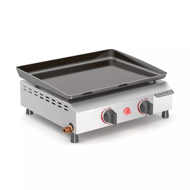 BARBACOA VITROKITCHEN PG220IB 2F 5 KW+CARRO de acero inoxidable con tablero de cocción grande y dos quemadores ajustables