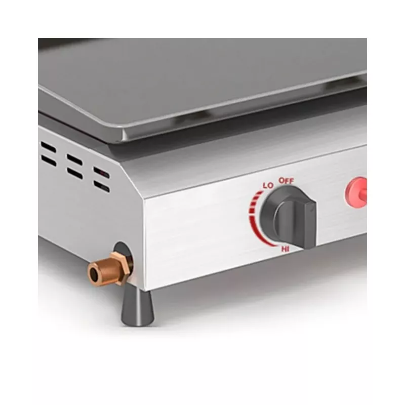 BARBACOA VITROKITCHEN PG220IB 2F 5 KW+CARRO de acero inoxidable con dos quemadores y superficie plana grill