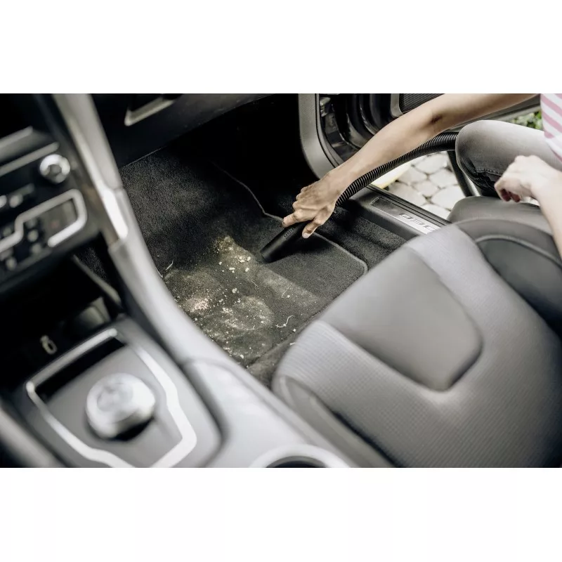 Aspirador Kärcher KWD 1 W seco húmedo 1000 W 12 L amarillo robusto ideal para limpieza de coches y superficies mojadas.