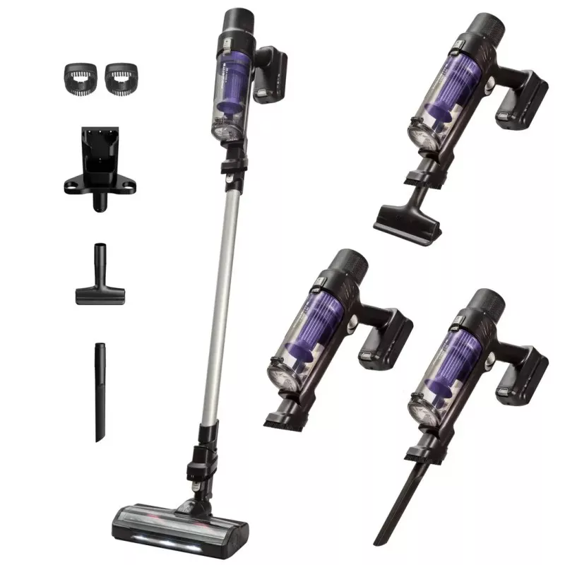 Aspirador escoba sin cable Rowenta RH6A35WO X-Pert 7.60 con diseño ergonómico, color negro y depósito de alta capacidad