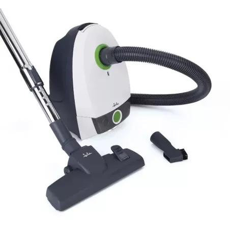 ASP. JATA AP915 C/BOLSA aspiradora compacta blanca con filtro HEPA y accesorios para suelos duros y alfombras