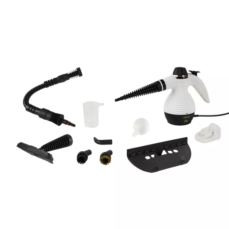 ASP. CAMRY VAPORETO CR-7021 vaporizador de limpieza a vapor blanco con múltiples accesorios y boquillas intercambiables