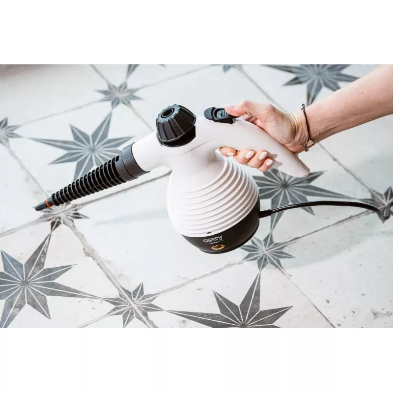 Vaporizador ASP. CAMRY VAPORETO CR-7021 blanco y negro con diseño ergonómico y capacidad para desinfectar.