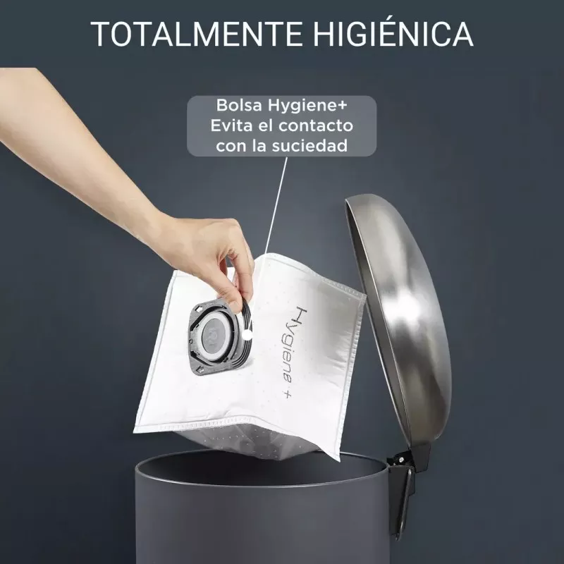 Aspirador Rowenta RO3969EA con bolsa 900 W 3 L, diseño higiénico con bolsa Hygiene+ para evitar contacto con la suciedad.