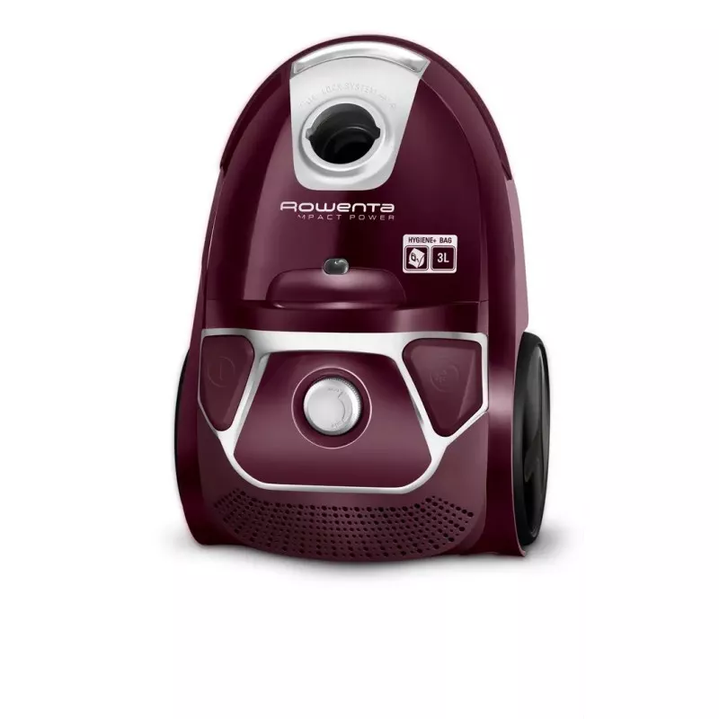 Aspirador Rowenta RO3969EA con bolsa 900 W 3 L color burdeos, diseño compacto y ruedas giratorias para fácil manejo
