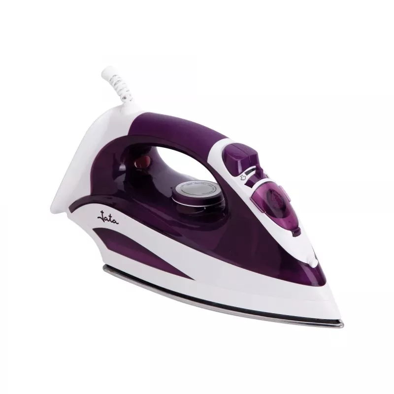 Plancha de vapor Jata PL225 2400 W acero inoxidable color morado y blanco con suela de cerámica antideslizante
