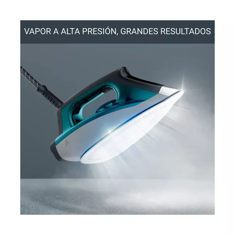 Centro planchado Rowenta DG7623F0 6,3 bar con diseño ergonómico, suela de acero inoxidable y alta presión de vapor.