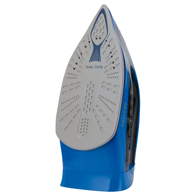 Centro planchado Nevir NVR-3600EP 2200W 1,5L en color azul con suela de acero inoxidable y diseño ergonómico.