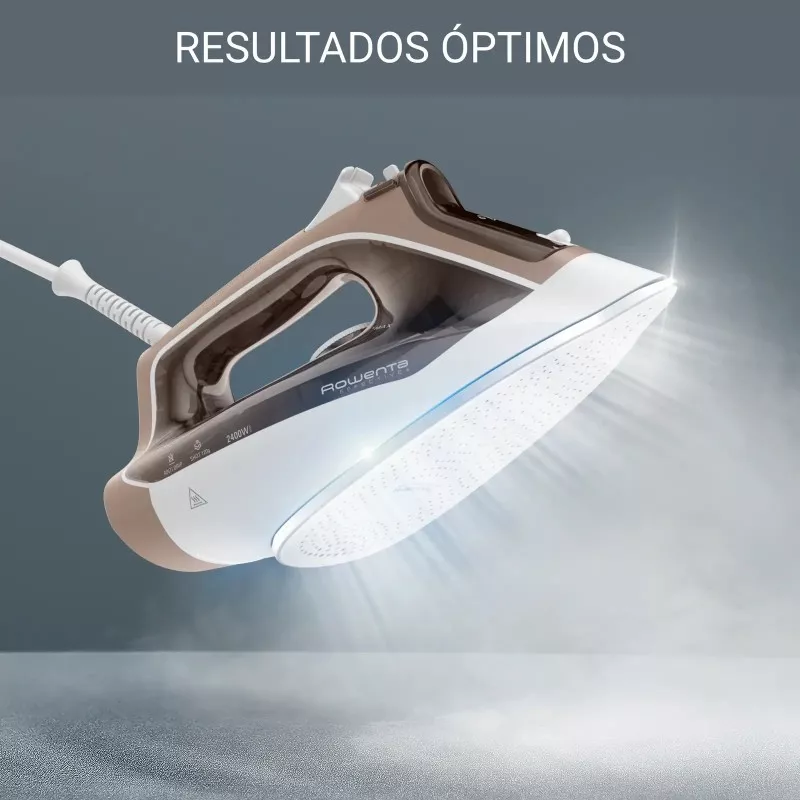 Plancha vapor Rowenta DX1635D1 2400W beige con suela antiadherente y vapor constante para resultados óptimos en el planchado