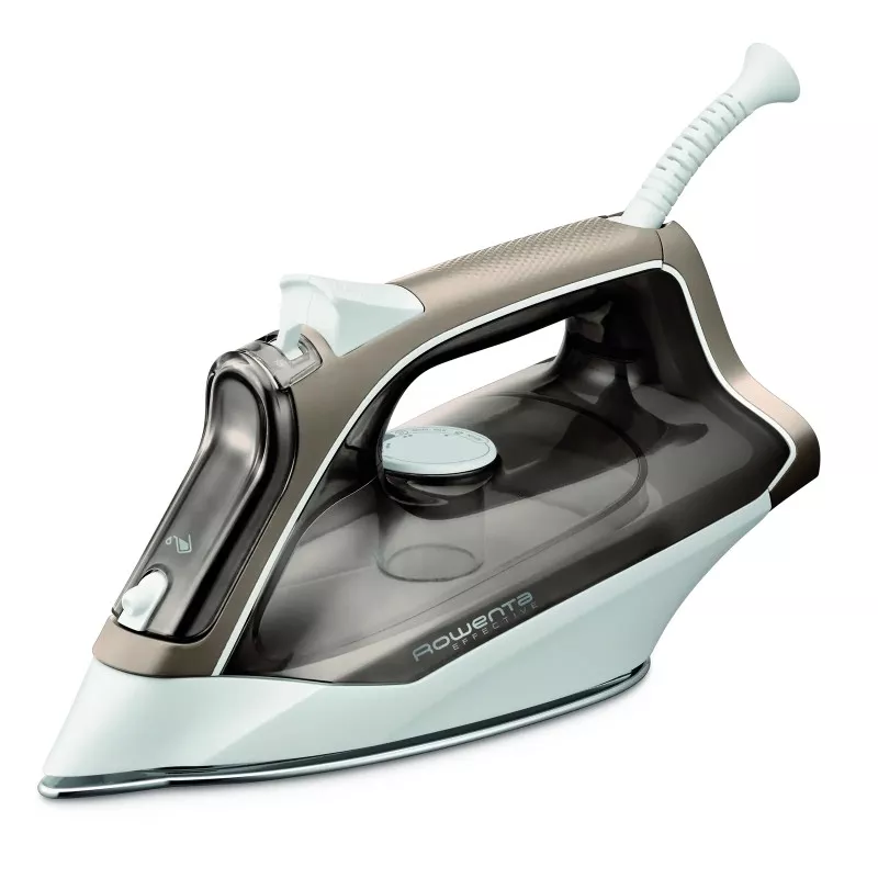 Plancha vapor Rowenta DX1635D1 2400W beige con suela de cerámica, fácil manejo y diseño ergonómico.