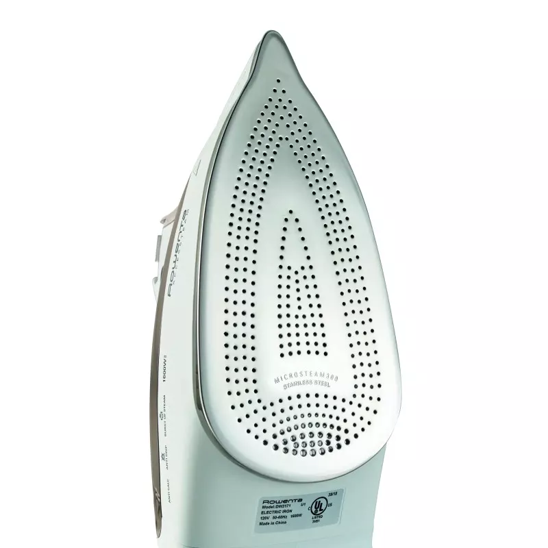 Plancha vapor Rowenta DX1635D1 2400W beige de cerámica con suela antiadherente y diseño ergonómico.