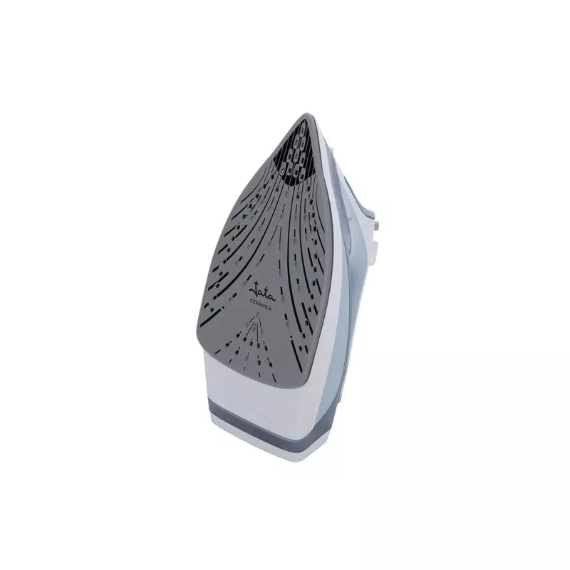 Plancha vapor Jata PL1058C 3000W cerámica en color gris con suela de cerámica y diseño ergonómico.