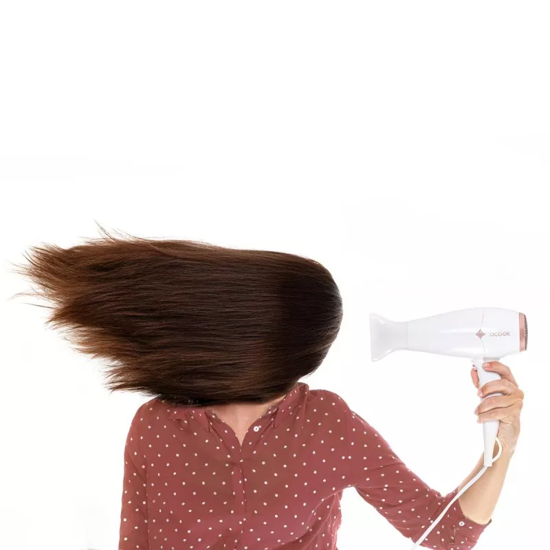 Secador de pelo DCook Gallery 8086002 2100 W blanco con diseño elegante y cable de alimentación largo