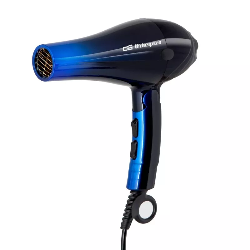 Secador de pelo plegable Orbegozo SE 2085 2000-2200 W azul brillante con diseño compacto y flexible para fácil almacenamiento