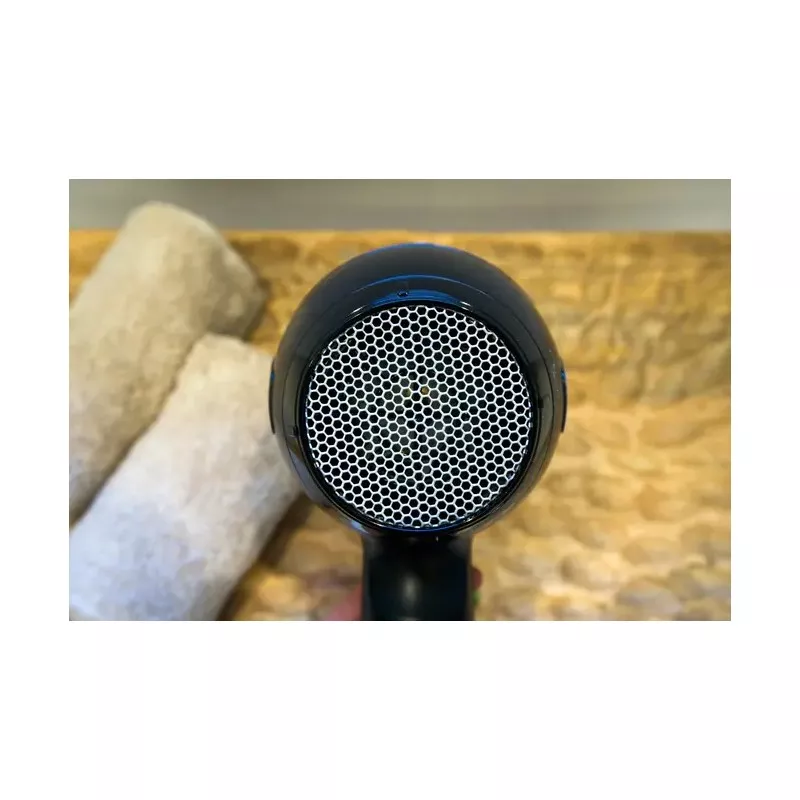 Secador de pelo Rowenta CV7810F0 Signature Pro 2200 W iónico negro con rejilla de ventilación de diseño moderno.