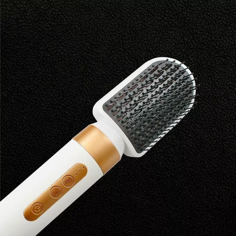 Estilizador de pelo TM Electron TMHD300 Wonder Diamond 7 en 1 color blanco con acabado cepillo y diseño ergonómico.