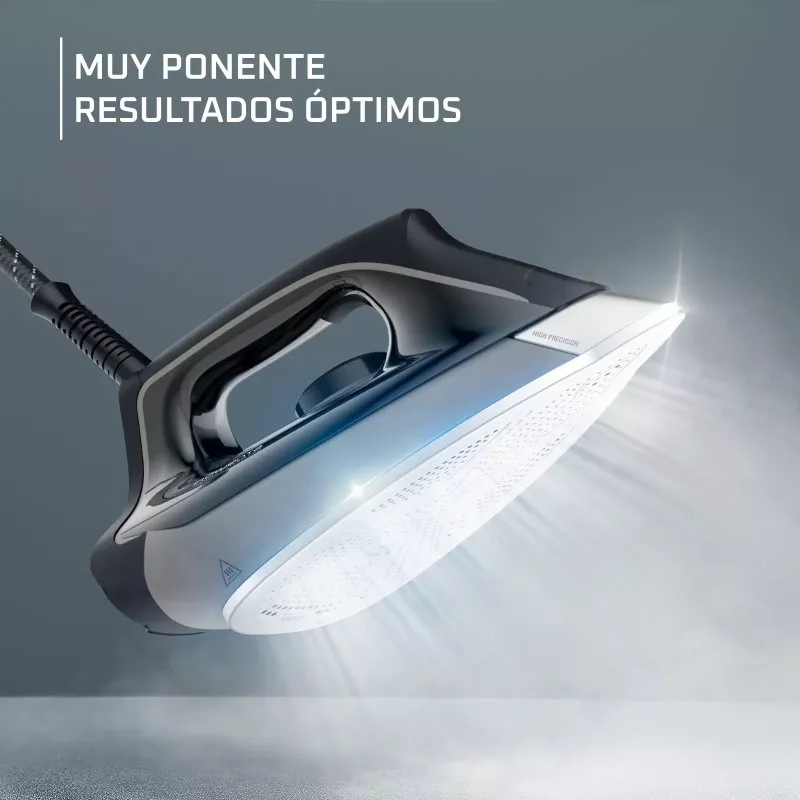 PLANCHA ROWENTA CENTRO DG8627FO 7,2 BAR de color negro con diseño ergonómico y tecnología de vapor potente.