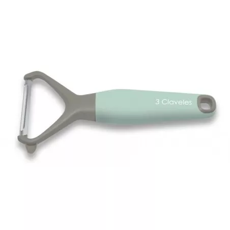 Pelador de tomate 3 Claveles 04648 dentado 16 cm con mango ergonómico en color verde y gris, diseño funcional y resistente.
