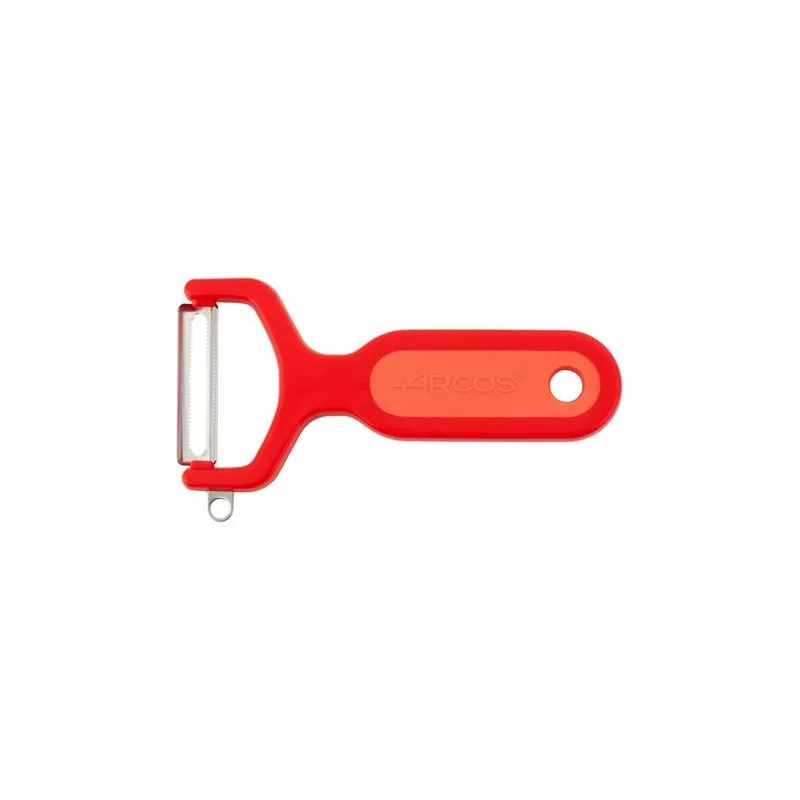 Pelador de tomate Arcos 607420 rojo dentado 132 mm con mango ergonómico y hoja de acero inoxidable.