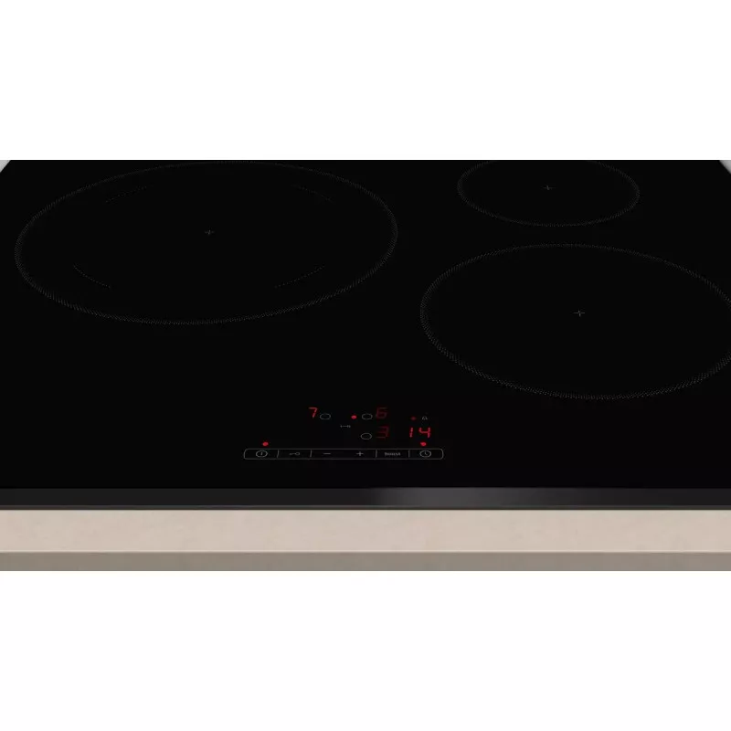 Placa de inducción Balay 3EB965LR 3 zonas 7400 W negro con superficie de vitrocerámica y controles táctiles.