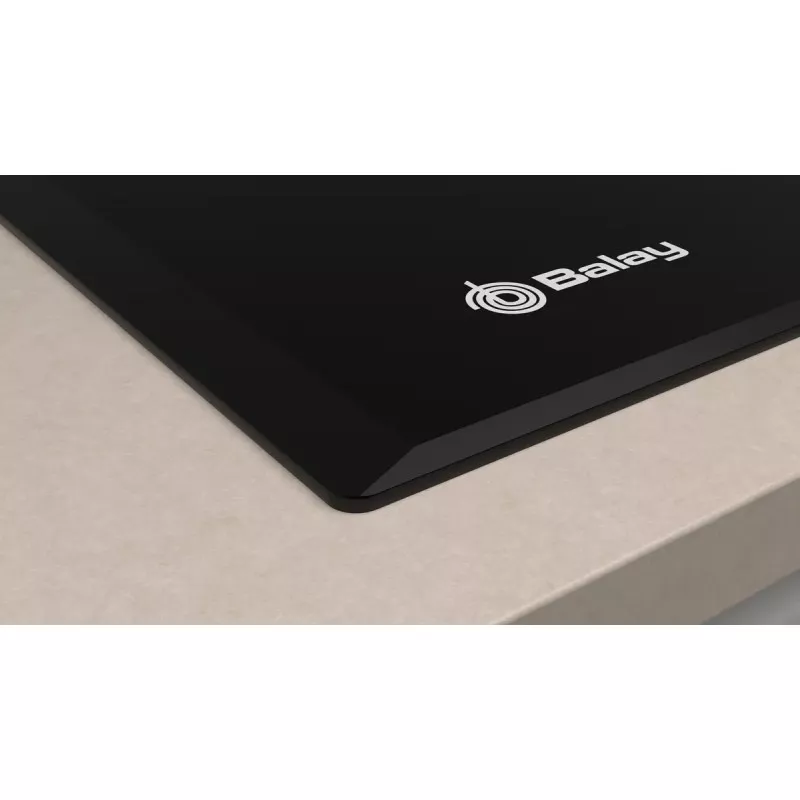 Placa de inducción Balay 3EB965LR 3 zonas 7400 W de cristal negro con diseño elegante y acabado moderno