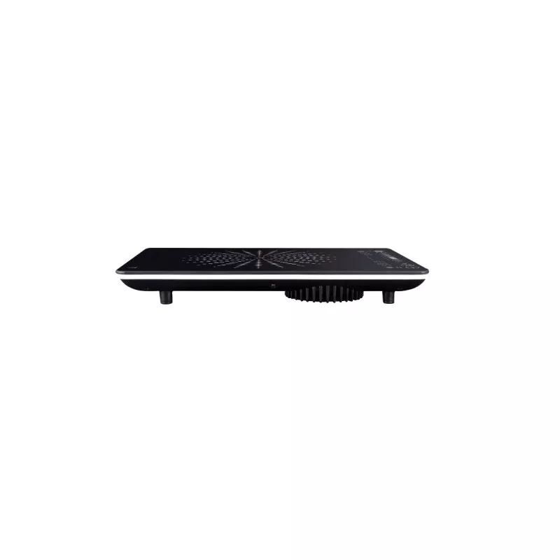 Placa de inducción portátil Jata VIN145 2100 W color negro con diseño compacto y superficie de cristal vitrocerámico.