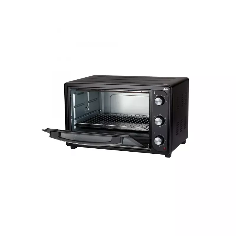 Horno de sobremesa Jata HN945 45 L con convección negro, diseño compacto y rejilla de acero inoxidable.