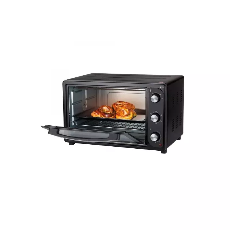 Horno de sobremesa Jata HN945 45 L con convección negro, diseño compacto y parrilla de acero inoxidable.