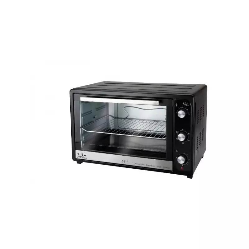 Horno de sobremesa Jata HN966 66 L con convección en color negro y acabado de acero inoxidable, diseño funcional y eficiente.