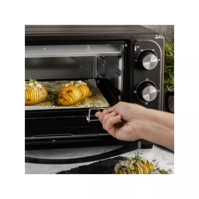 Horno de sobremesa Jata HN921 21 L 1.380 W negro con bandeja para asar y registro de temperatura ajustable