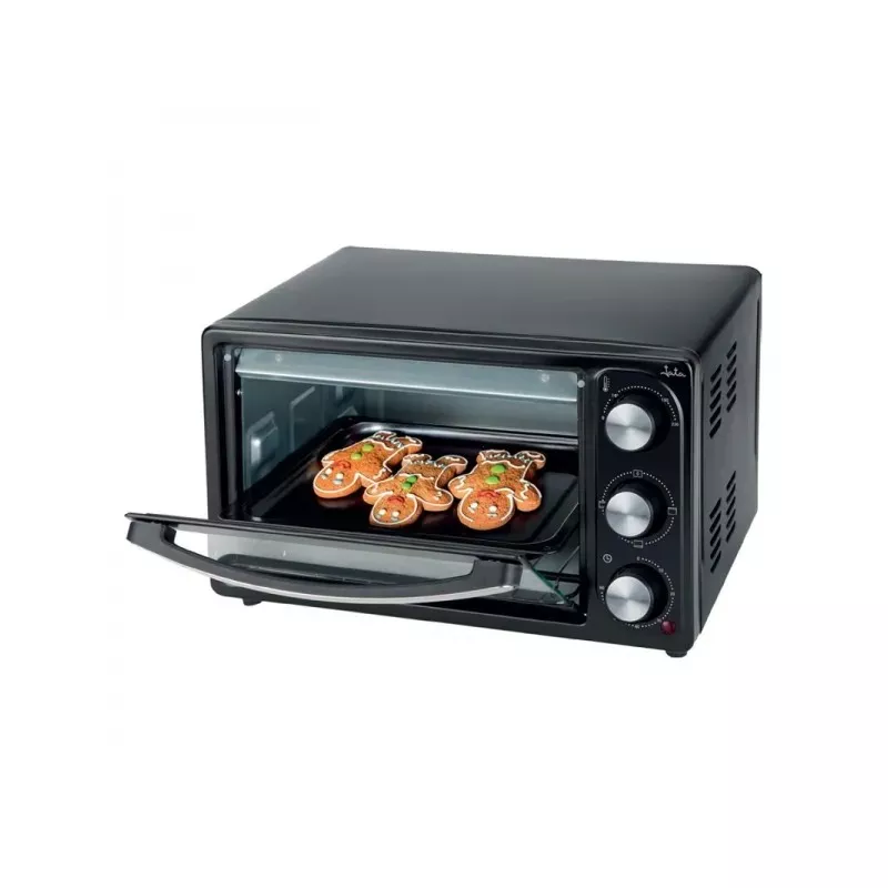 Horno de sobremesa Jata HN916 16 L 1.200 W negro con diseño compacto y control de temperatura ajustable.