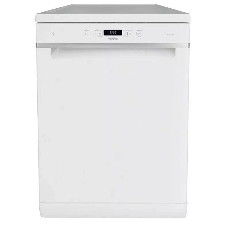 Lavavajillas Whirlpool WFC 3C34 P 14 servicios blanco, diseño elegante y acabado en plástico resistente.