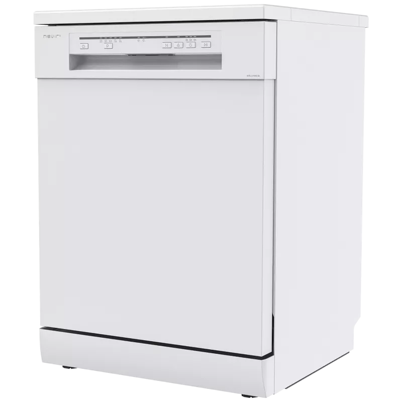 Lavavajillas Nevir NVR-LV1000-BE 12 servicios blanco, diseño compacto con acabado en color blanco y eficiencia energética.