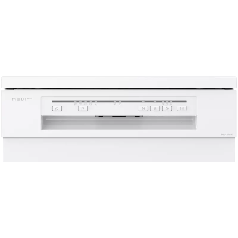 Lavavajillas Nevir NVR-LV1000-BE 12 servicios blanco con panel frontal minimalista y controles táctiles intuitivos
