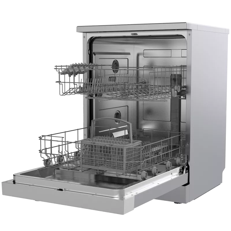 Lavavajillas Nevir NVR-LV1100-INOE 12 servicios inox, diseño elegante de acero inoxidable y capacidad para utensilios grandes.