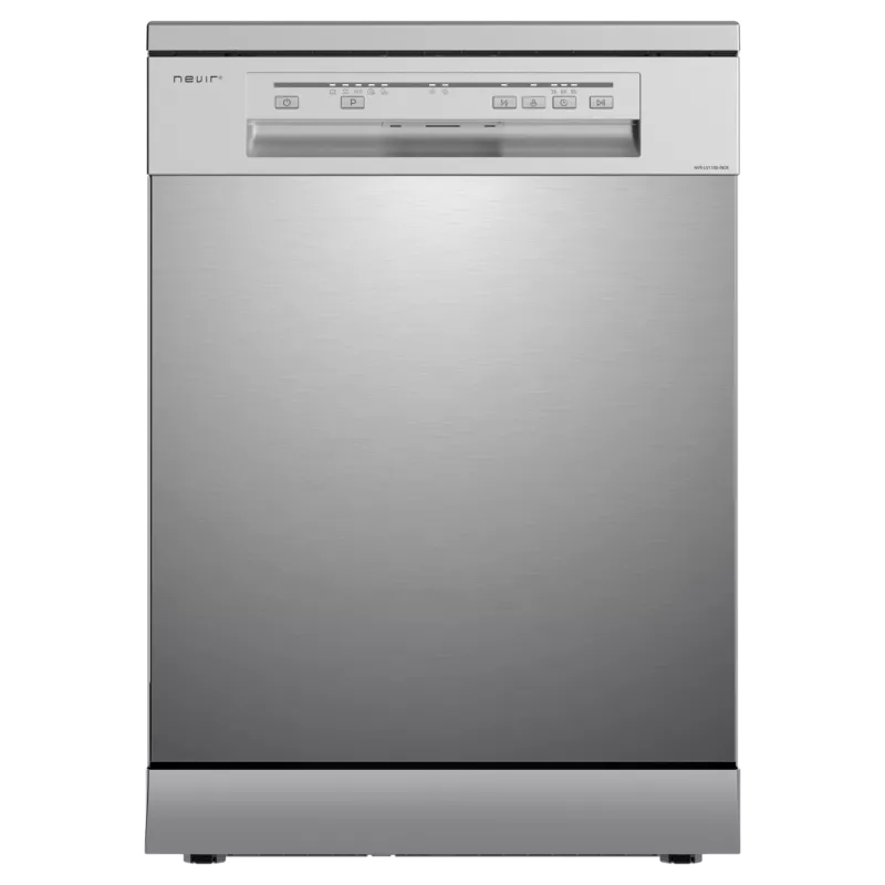 Lavavajillas Nevir NVR-LV1100-INOE 12 servicios inox diseño elegante en acero inoxidable con panel de control frontal
