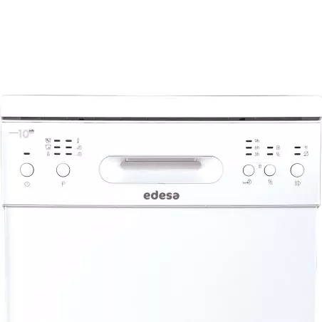 Lavavajillas Edesa EDW-4610 WH 45 cm 10 servicios blanco con panel de control sencillo y diseño compacto.