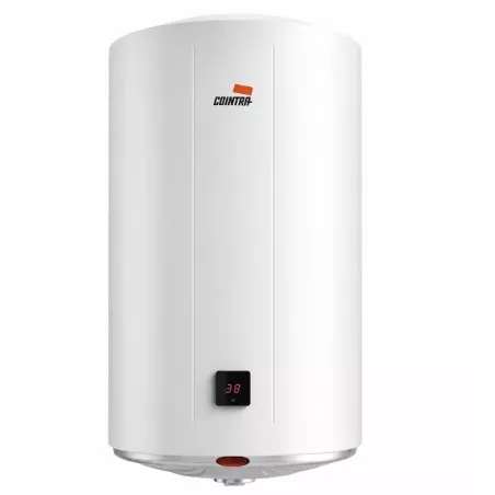 Termo eléctrico Cointra TBL Plus 50 S 46,5 L slim de color blanco, diseño compacto y digital con display LED.