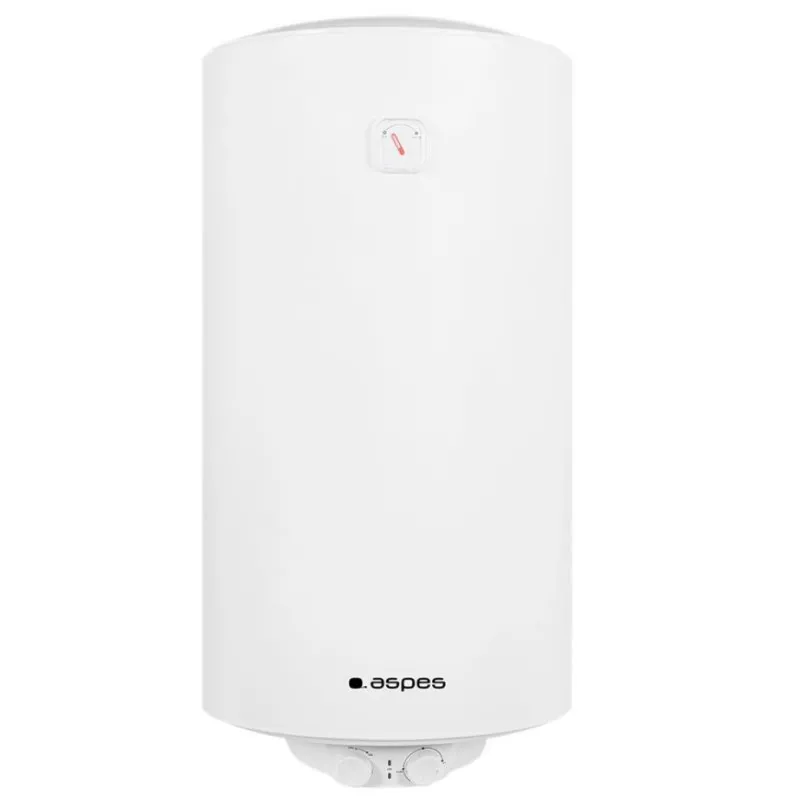 Termo eléctrico Aspes ATE1100 92 L 1500 W vertical color blanco, diseño compacto y acabado liso para instalación fácil.