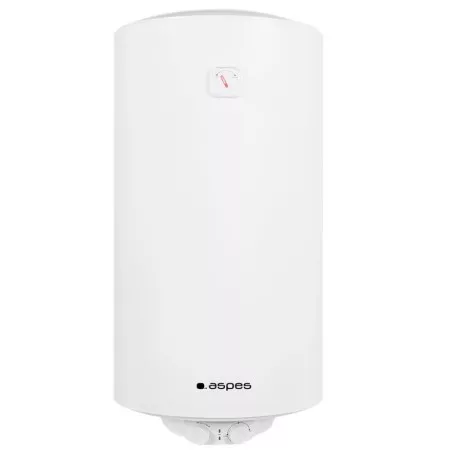 Termo eléctrico Aspes ATE1100 92 L 1500 W vertical color blanco, diseño compacto y acabado liso para instalación fácil.