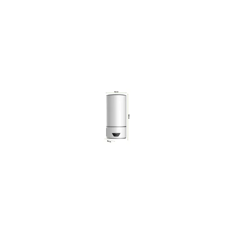 Termo híbrido Ariston Lydos Hybrid 80 L 1200 W color blanco con diseño cilíndrico y acabado en material resistente.