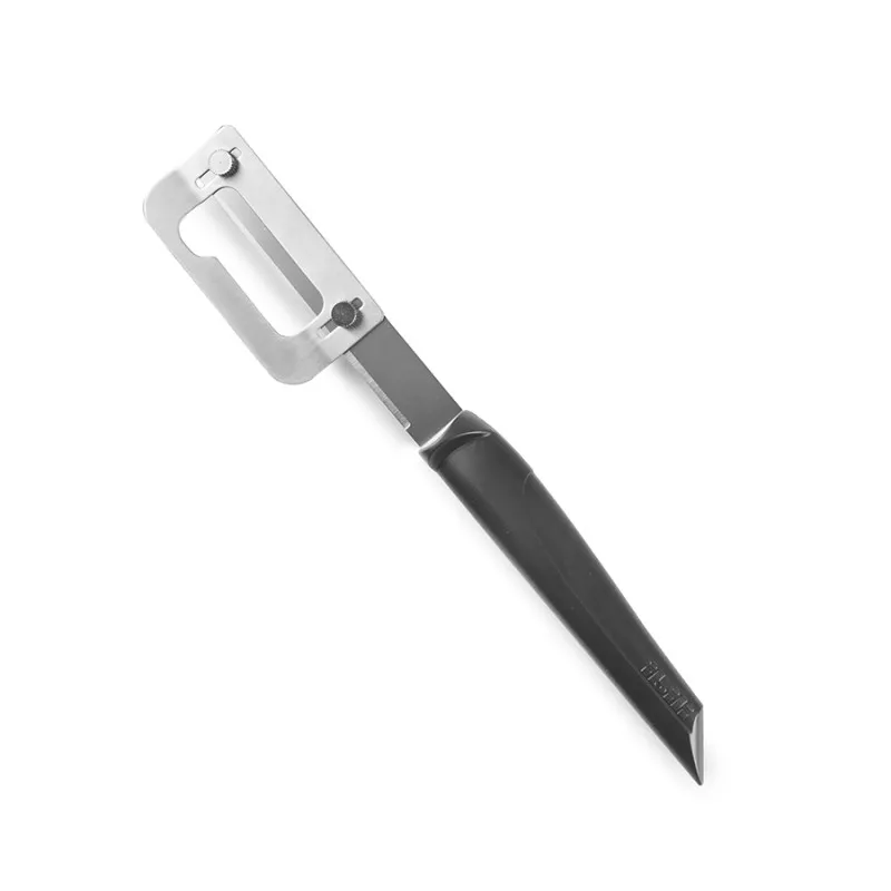 Pelador de espárragos Ibili 753500R diestros de 25 cm, acero inoxidable con mango ergonomico negro.